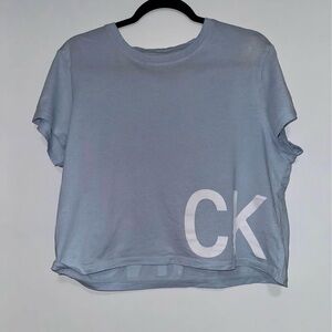 Calvin Klein Women's Light Blue T-Shirt